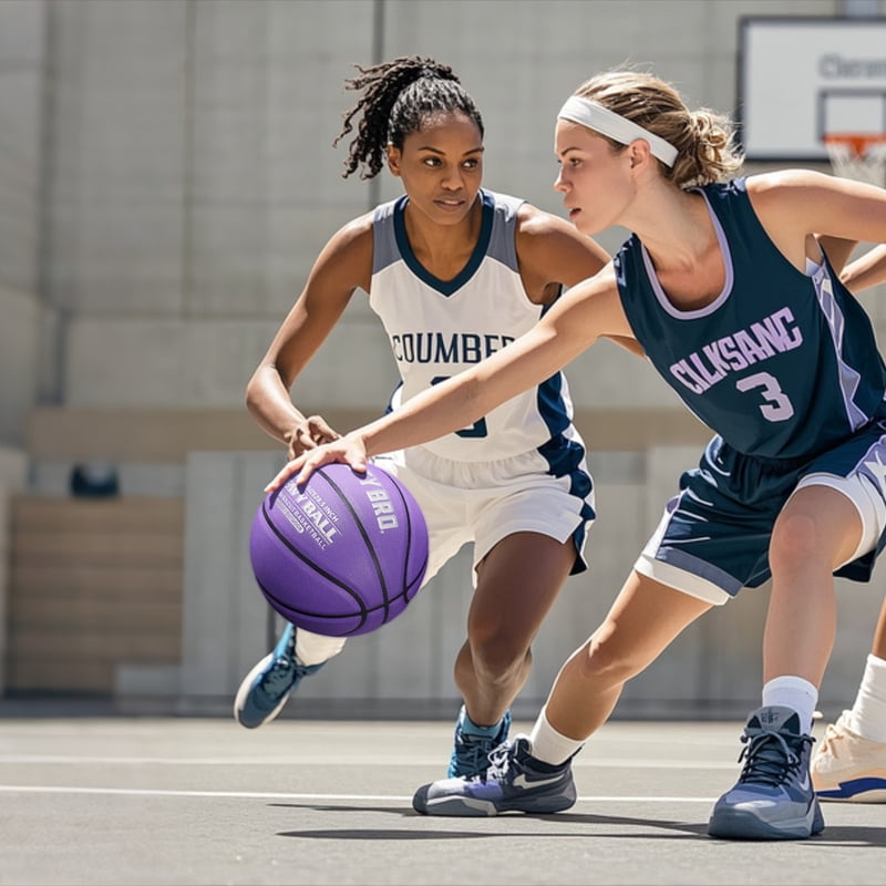 Weighted Training Basketball 3/2.2LBS Indoor And Outdoor High Quality Composite Basketball For Improve Dribbling Passing Purple