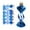 Blue, variant on SSNTSY 6pcs Candy Ornaments, Hanging Colorful Candy Cane, Sparkling Candy Decor, 1.2" x 3.1" Mini Candy Pendant with Sturdy Hooks & Wire Stands for Home Weddings Parties Commercial