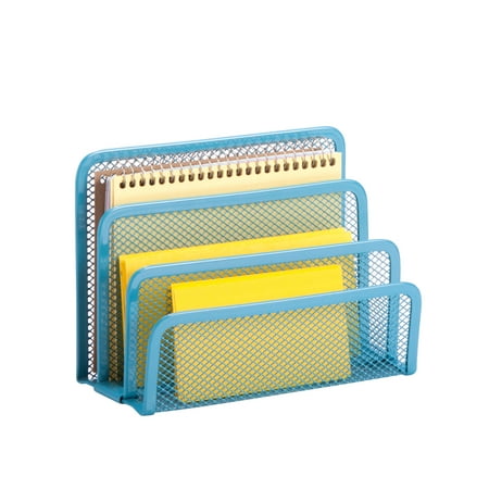 Vinyl Letter Holder - Honey Can Do Mesh Letter Holder with 4 Compartments, Multicolor