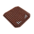 thumbnail image 3 of Cojín de asiento transpirable con cuentas de madera, funda de asiento universal con almohadilla de enfriamiento para coche. Café, 3 of 8