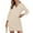 Khaki, variant on WJHWSX Womens Dresses,Dresses for Women,Womens Fall Dresses,Long Sleeve,V Neck,Easy Care,Solid,M(US:6)