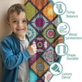 thumbnail image 3 of Blackout Kids Curtains,Boho Bohemia Flower Childrens Insulated Curtains Set Of 2,Bedroom Essentials,Toddler Room Decor 52"x63"(132x160cm), 3 of 4