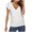 White, variant on Women’s Summer Tops,Women’s Short Sleeve Solid Color Pocket Henley V-neck Button T-Shirts