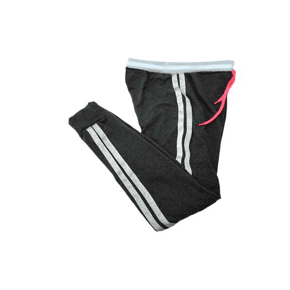 Material Girl Active Glitter-Trim Jogger Pants Cotton-Polyester Charcoal size M