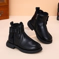 thumbnail image 5 of Toddler Girls Fall Winter Fashion Boots Casual Side Zipper Girls Shoes, 5 of 6