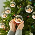 thumbnail image 2 of TanSiDing 15pcs Acrylic Christmas Tree Hanging Ornaments, Shatterproof Holiday Decorations for Indoor Outdoor Home Party Fireplace Car Rearview Mirror Festive Decor, 2 of 7