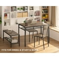 thumbnail image 2 of Lofka Kitchen Table and Chairs Set for 4, 43" Dining Room Table Set for Small Spaces and Breakfast Nook, Gray, 2 of 10