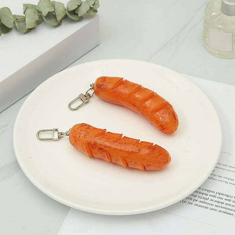 Home Decor Sausage Keychain Creative Hot Dog Bag Pendant Fun Food