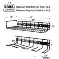 thumbnail image 3 of Amdohai 2-layer 4-slot Tool Shelf Tool Organizer Tool Rack Power Tool Storage Organizer Rack Wall Mount, 3 of 8