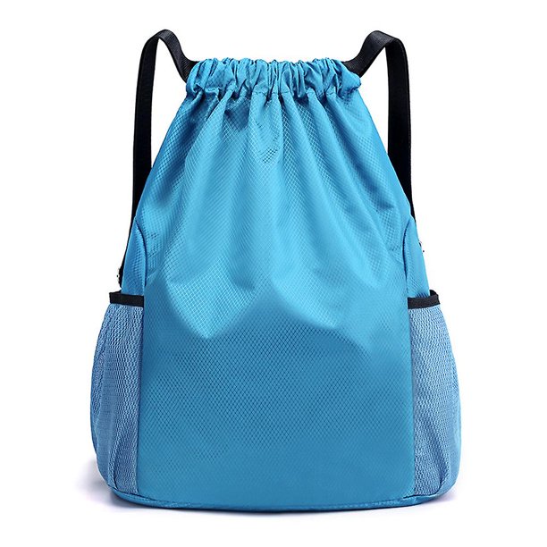 Mochila con cordón Bolsa de gimnasio Sackpack String Sack Pack Bolsas Negro