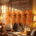 thumbnail image 4 of Fall Decor Artificial Fake Hanging Flowers, 2 Pcs Silk Fake Flowers Realistic Daisy Mums UV Resistant Faux Silk Flowers Fall Decoration for Home Garden Porch, 4 of 7