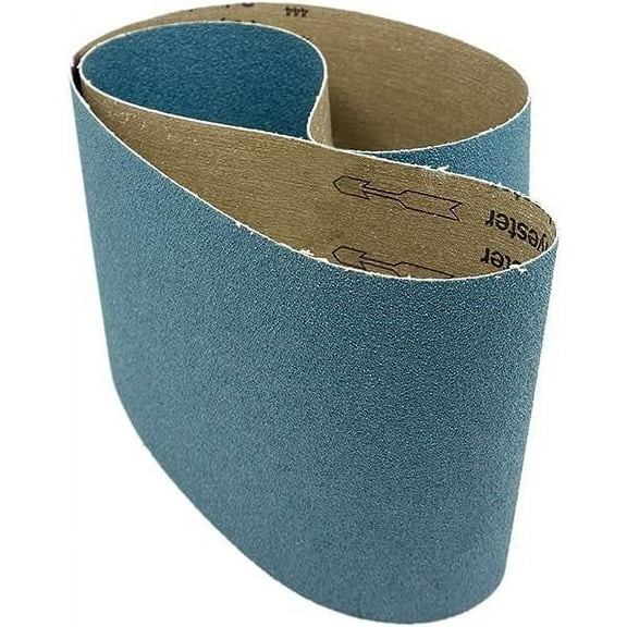 Benchmark Abrasives 6" x 48" Metal Grinding Zirconia Sanding Belts for Back stand Belt Grinders, Knife Belt Sanders, Finishing and Polishing Sanding Belt (2 Pack) - 24 Grit