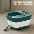 thumbnail image 3 of MaxKare Collapsible Foot Spa Bath Massager with Heat Bubbles Vibration 3 in 1 Function, 6 Massaging Rollers Pedicure for Feet Home Use, Green, 3 of 10