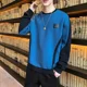 thumbnail image 5 of Sudaderas para hombre Camiseta Cuello redondo Ropa de hombre Top Slim Fit Sin capucha Jersey azul Cuello redondo Novedad y lujo Cálido Emo, 5 of 5