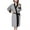 Gray, variant on Ltctricy Women's Robes Comfy Casual 3/4 Sleeve Spa Bathrobe with Belt Lightweight Sleepwear Soft Loungewear