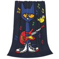 thumbnail image 2 of Pete the Cat Soft Micro Fleece Cozy Throw Blanket Lightweight Fuzzy Flannel Blankets Sofa Decor Gifts, 2 of 9
