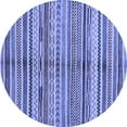 thumbnail image 1 of Ahgly Company Machine Washable Indoor Round Southwestern Blue Country Area Rugs, 5' Round, 1 of 4