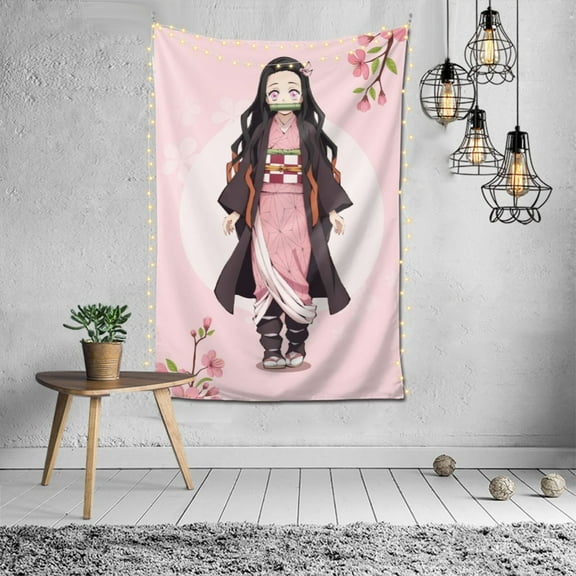 Wall Hanging Decoration Tapestry, Demon Slayer Kamado Nezuko Art Poster for Living Room Home Decor tapestry 60x40in
