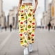 thumbnail image 2 of Pantalones Gibobby Negros Mujer Otoño e Invierno Casual Moda Navidad Divertido Impreso Amarillo L, 2 of 4