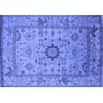 thumbnail image 1 of Ahgly Company Machine Washable Indoor Rectangle Oriental Blue Industrial Area Rugs, 8' x 10', 1 of 4