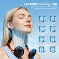 thumbnail image 3 of Hands-Free Neck Fan, Lightweight Wearable Cooling Fan, 3-Speed Adjustable, 360° Rotatable Dual Head Fan, USB Rechargeable for Office, Travel, Summer, 3 of 8