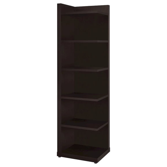 Plethoria Home Cappuccino Corner Bookcase