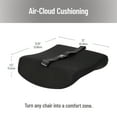 thumbnail image 3 of Mind Reader Lumbar Support Pillow with Air-Cloud Technology, Office Chair Back Cushion, Memory Foam, Black, 3 of 4