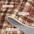 thumbnail image 3 of HIWEAVER Red 2' x 6' Distressed Neutral Plaid Runner Rug for Kitchen Washable Non Slip Modern Checked Indoor Throw Carpet for Bedroom Decor Low Pile Farmhouse Floor Cover, 3 of 6
