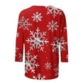 thumbnail image 5 of Holiday Gifts! Titcea Christmas Shirts for Women 3/4 Sleeve Crewneck Cute Christmas Print Pullover Sweaters 2024 Loose Comfort Casual Tops, 5 of 5