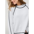 thumbnail image 3 of Ellos Plus Size Tipped Mock Neck Pullover, 3 of 4
