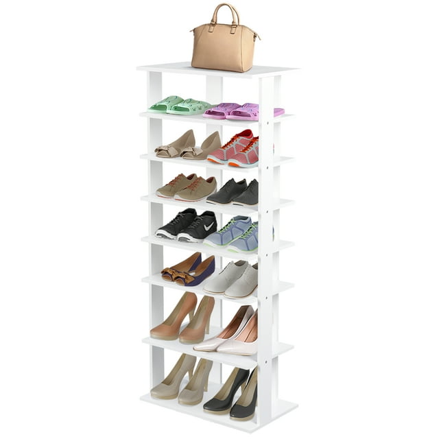 Patiojoy 7-Tier Shoe Rack Free Standing Shelf Storage Modern Shoe Rack Organizer Patented White