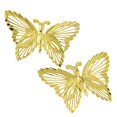 thumbnail image 1 of 6x de mariposa dorados Collar Colgante Medallón Joyería Fabricación de bricolaje Hallazgo, 1 of 3