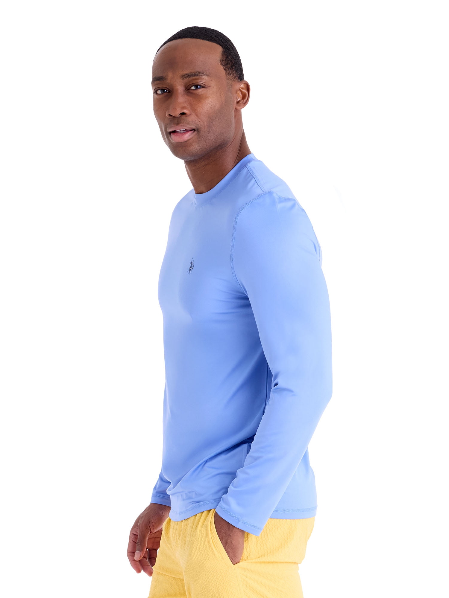 U.S. Polo Assn. Men's Blue Netural LS Sun Shirt , S