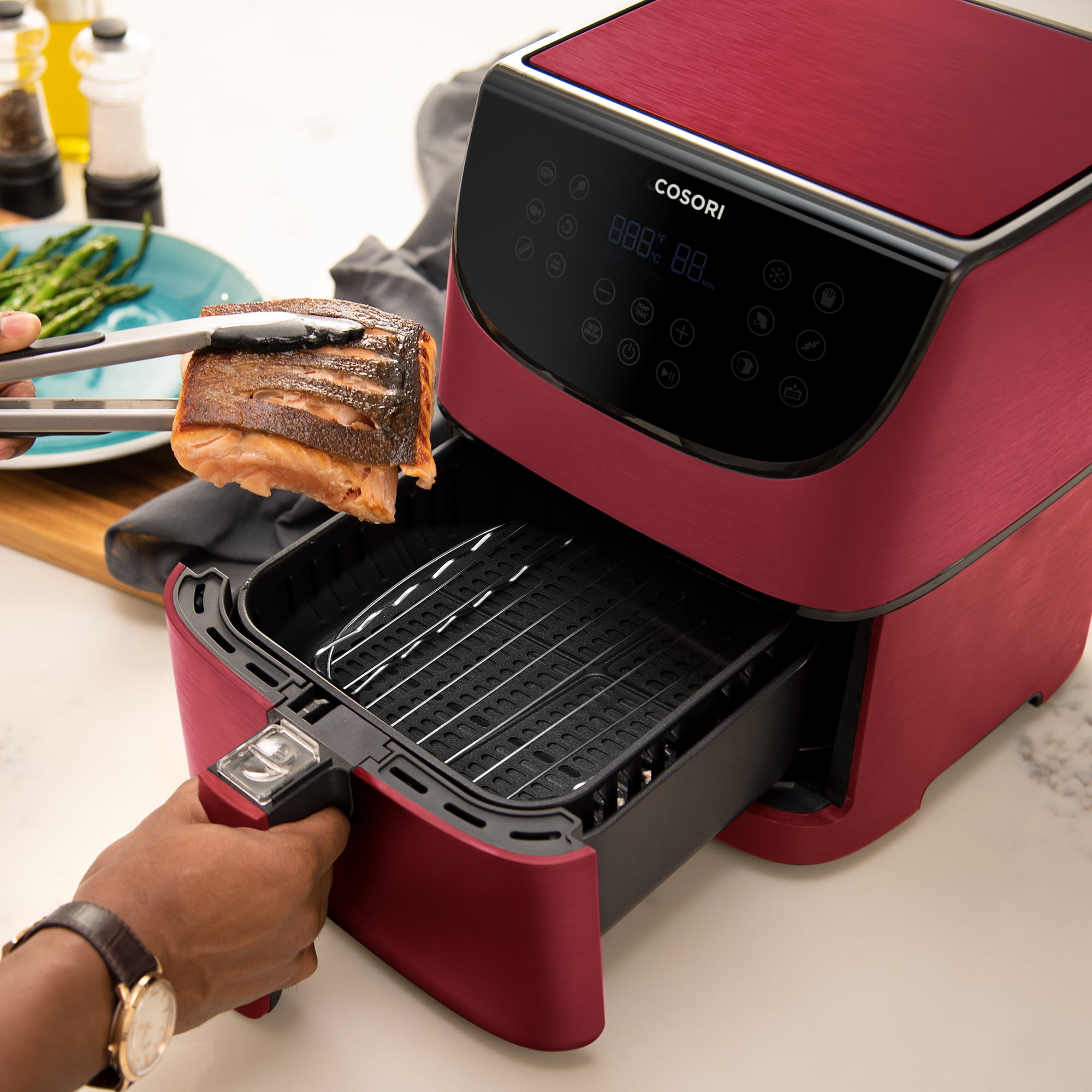 Cosori Premium Qt Air Fryer And Skewer Rack Set Red SexiezPix  Porn