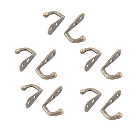 Vintage Towel Hooks Unique Bargains Closet Vintage Style Wall Mounted Scarf Towel Hooks Hangers Bronze Tone 10pcs ()