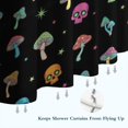 thumbnail image 6 of Black Colorful Skull Mushroom Pattern Shower Curtain 84"x72" ,Bathroom Decorative Shower Curtains Set with 12 Hooks,Modern Waterproof Washable Shower Curtain, 6 of 6