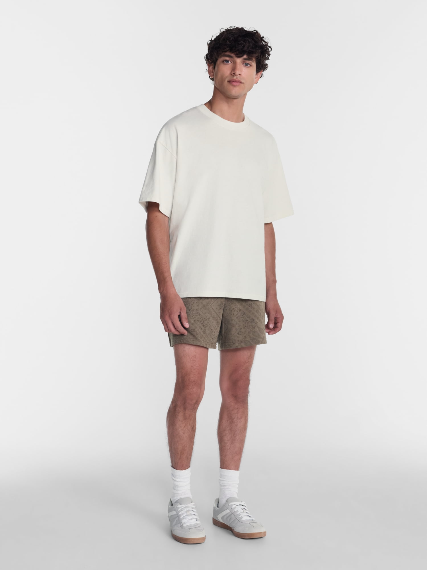No Boundaries Boxy Fit Heavyweight Cotton Tee, Men's & Big Men's XS-3XL