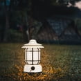 thumbnail image 3 of VQPeo Rechargeable LED Camping Lanterns, Vintage Style Tabletop Lantern, Stepless Dimming, Waterproof, Ideal for Camping, Hanging Tent Light, Power Outages, 3 of 4