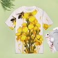 thumbnail image 5 of Bee And Flowers Women T-Shirt Classic O Neck T-Shirts Short-Sleeve Trendy Animal Print Design Tshirt Casual Clothing, 5 of 5