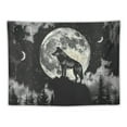 thumbnail image 5 of PRATYUS Abstract Wolf Tapestry Misty Forest Starry Sky Mountain Full Moon Tapestries Wall Hanging Blanket Wild Animal Wall Tapestry for Kids Bedroom Living Room Dorm Party Wall Decor Poster Painting, 5 of 6