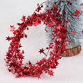thumbnail image 4 of 2 Rolls Of Sparkly Star Tinsel Garlands With Wire For Xmas Tree, 4 of 5