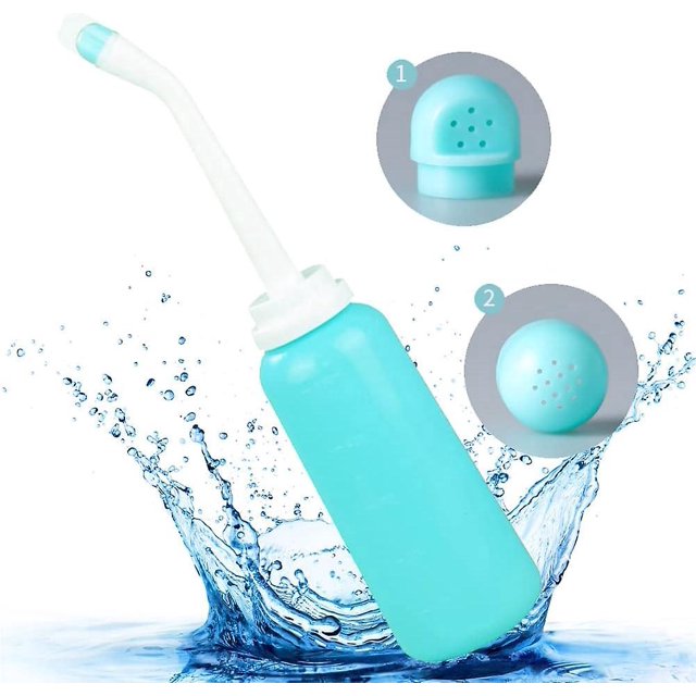 Botella para productos esenciales para el cuidado posparto, botella de spray perinatal de 17 oz/500 ml para el cuidado femenino, portátil para viajes, botella Peri al revés
