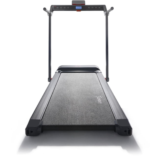 Sunny Health & Fitness Strider Foldable Treadmill, 20-Inch Wide Running Belt, Customizable Workout Programs, Pulse Sensors with Optional Exclusive SunnyFit App and Enhanced Bluetooth Connectivity