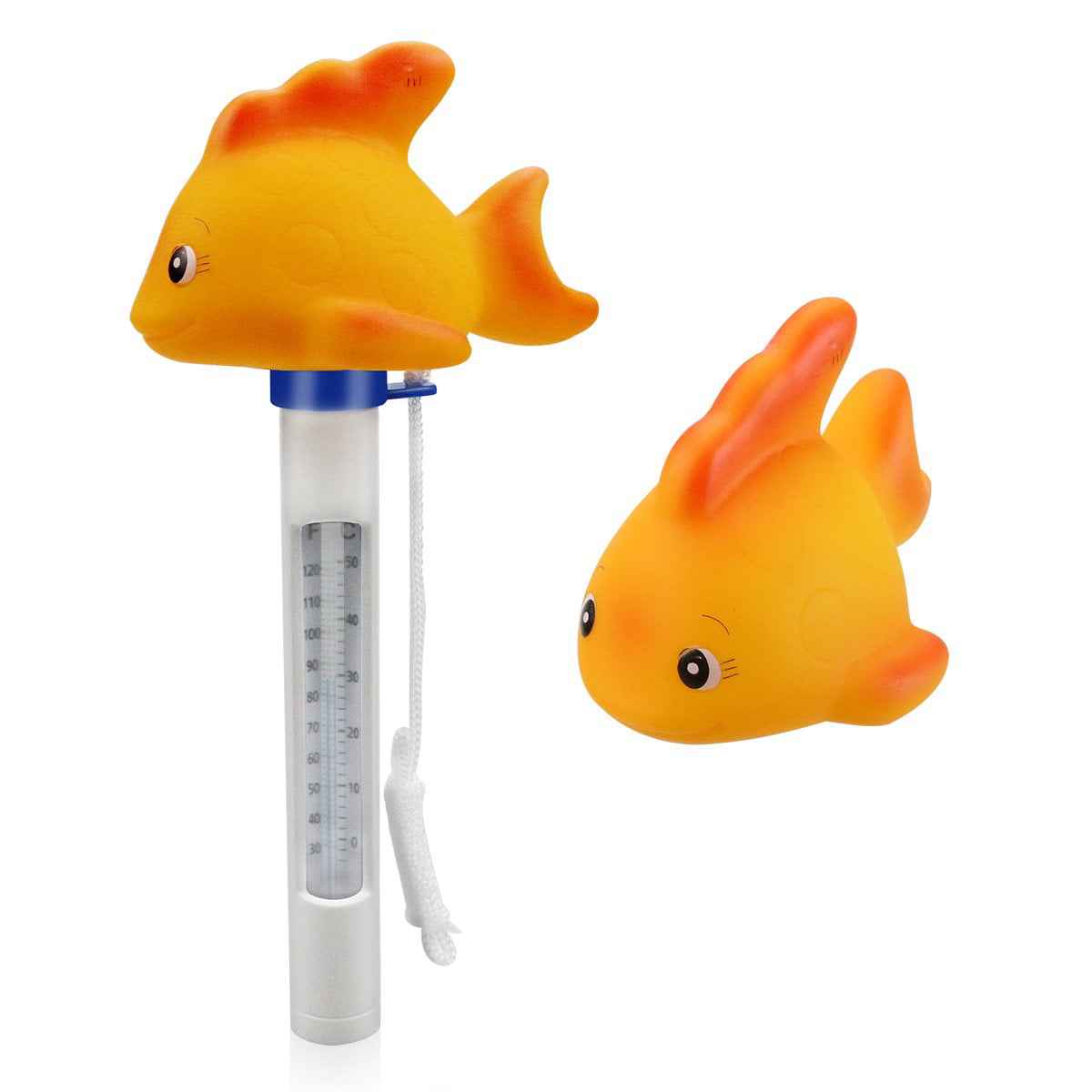Swimming Pool Wireless Thermometer Duck Thermometer Pool Floating Bath Spa Submersible Pool Fish Ponds Easy Read Large Size with String Hot Tubs Water Thermometer for Swimming Pool 