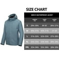 thumbnail image 6 of Little Donkey Andy Men's Waterproof Jacket with Removable Hood，Fleece Lined Warm Rain Jacket for Hiking, Skiing Blue Heather L, 6 of 7