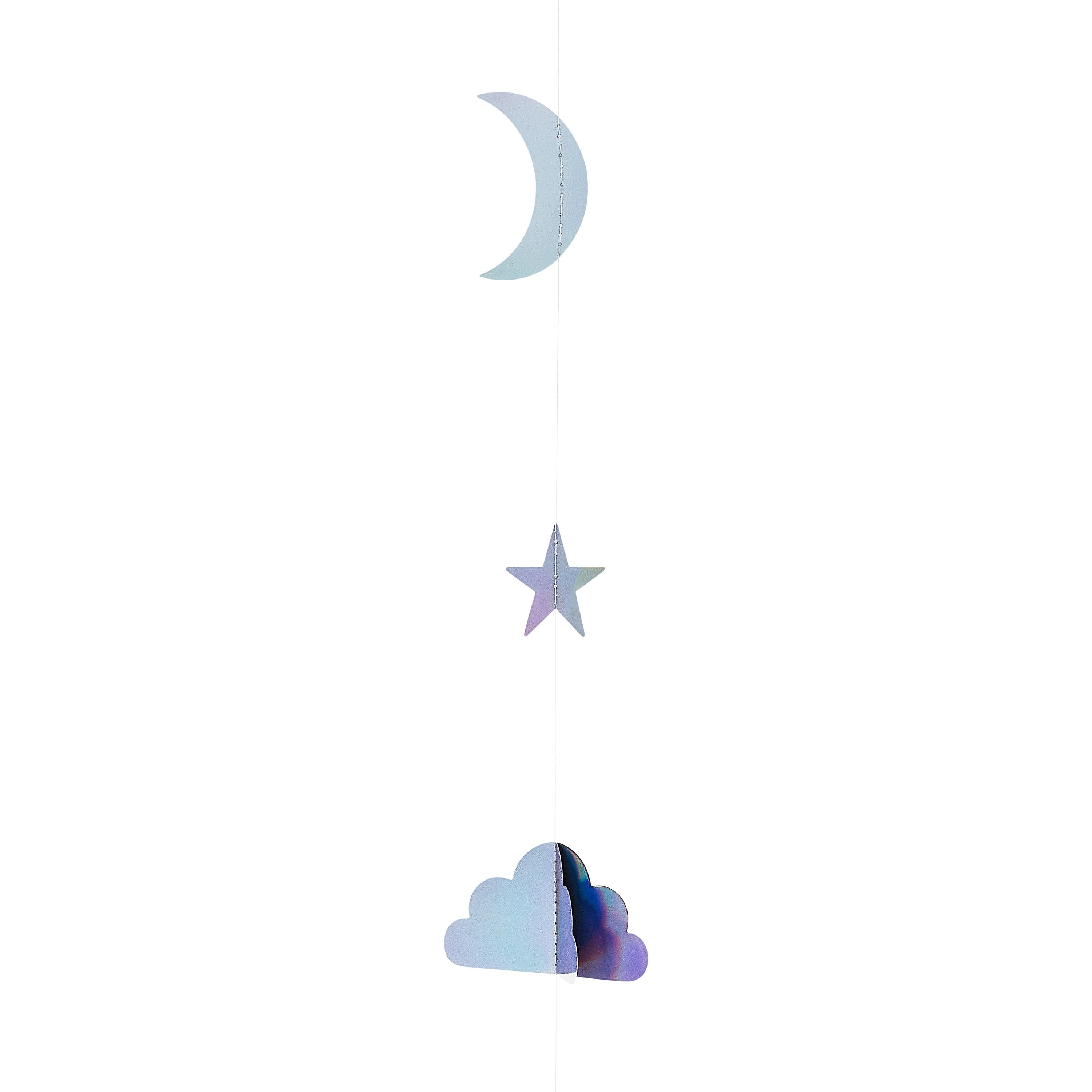 Iridescent Moon and Star Garland, 9', by Way To Celebrate