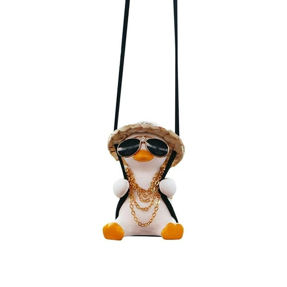 Swinging Duck Car Hanging Ornament | Cute Anime Swing Duck Car Mirror Cute Car Rearview Mirror Pendant Swing Duck