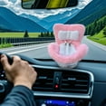 thumbnail image 4 of Doll Car Seat for 17cm Dolls, Doll Car Seat with Air Vent Clip and Desktop Stand, Cute and Functional Car Ornament for Doll Fans, Collectors [Pillow] Pink, 4 of 8