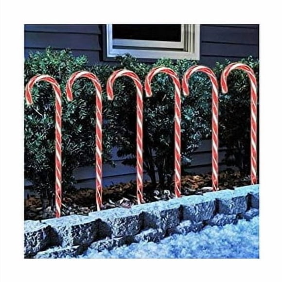 Lighted Candy Canes 28" High Bundle of 6 (2 - 3pks.) Indoor Outdoor Lights