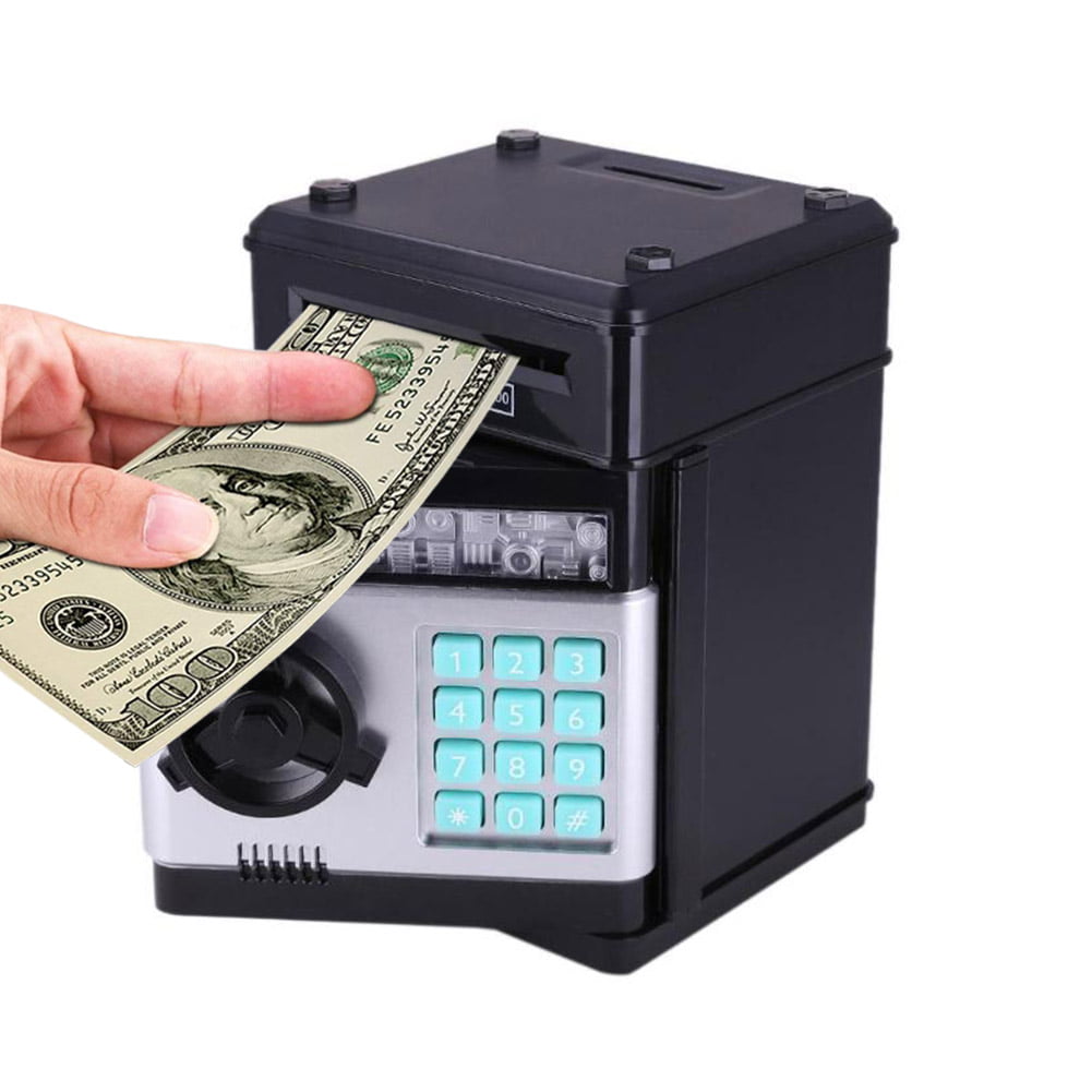 Electronic Piggy Bank Safe For Kids Children Money Box Tirelire Coins Cash ATM 